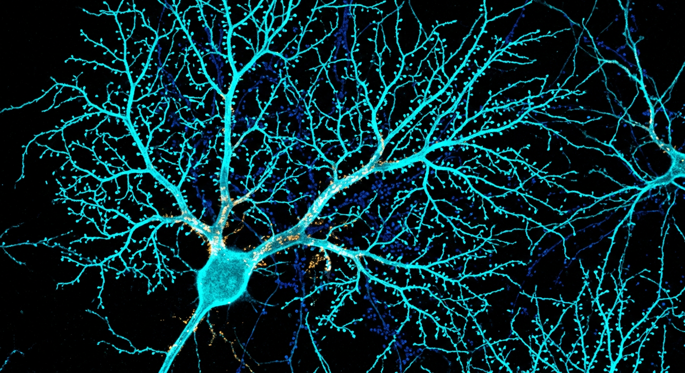 Confocal fluorescence microscopy of cerebellar neural networks and dendritic arborization