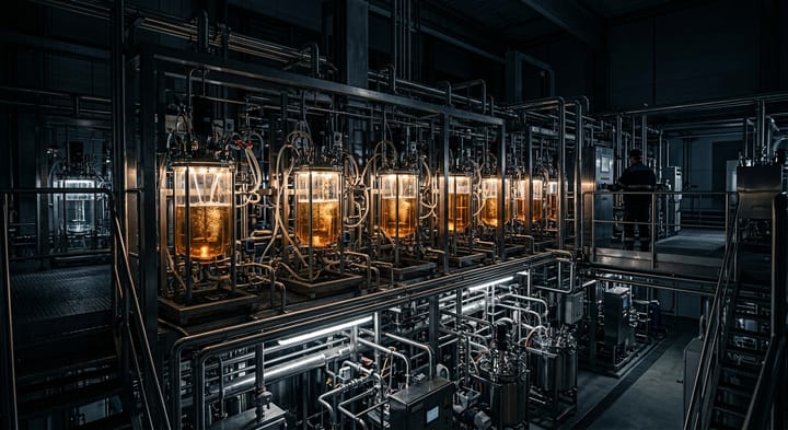 Biopharmaceutical manufacturing bioreactors and peptide bioconjugation facility