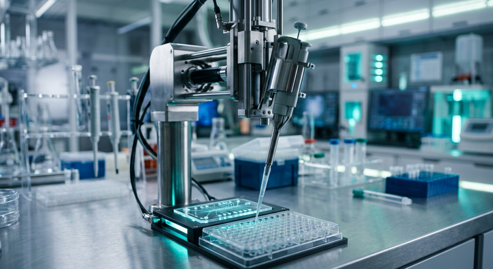 Automated liquid biopsy platform and robotic microfluidic handler in a clinical oncology genomics laboratory